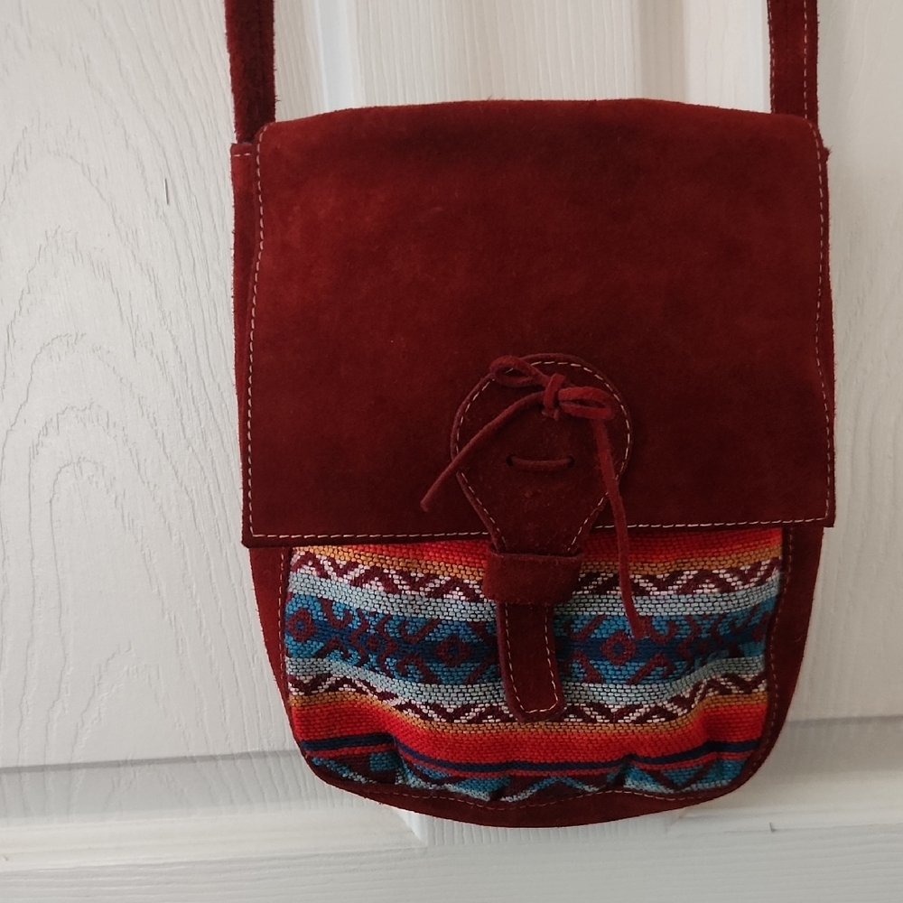 EARTHBOUND Red Crossbody Bag with Casual Fabric